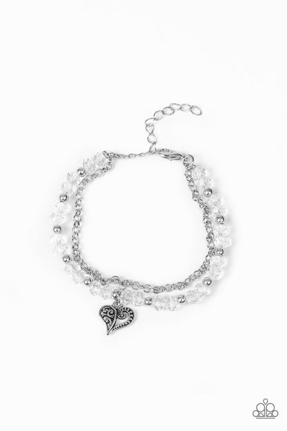 Rare Romance - white - Paparazzi bracelet