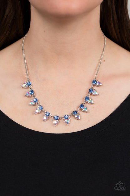 Razor Sharp Refinement - blue - Paparazzi necklace