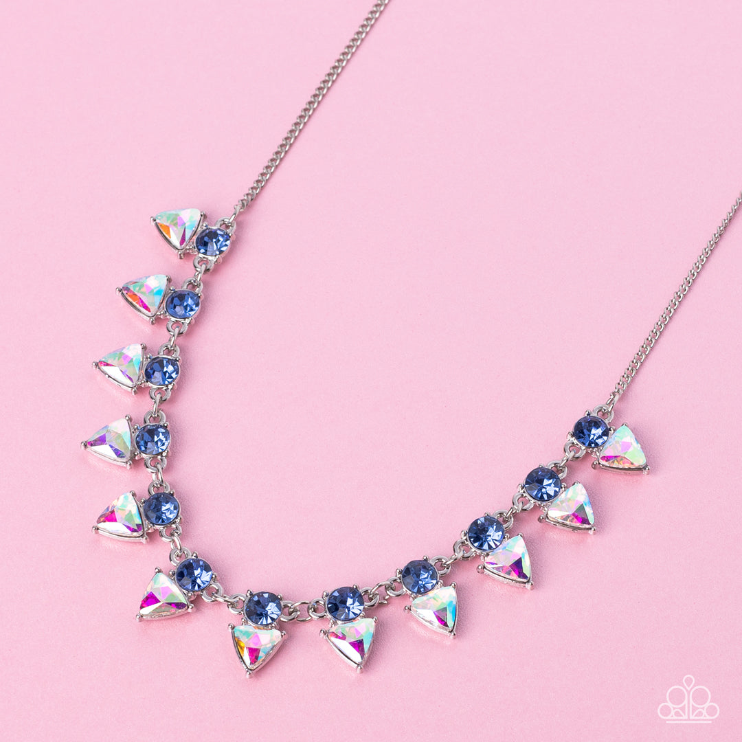 Razor Sharp Refinement - blue - Paparazzi necklace