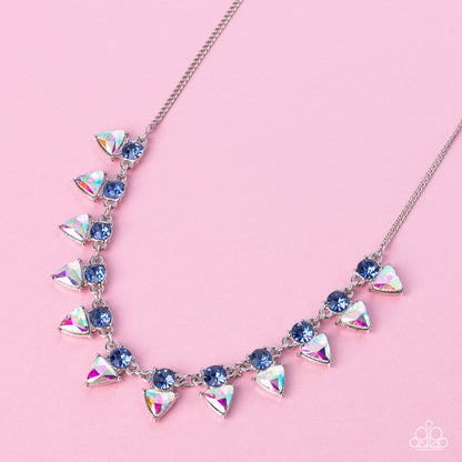 Razor Sharp Refinement - blue - Paparazzi necklace