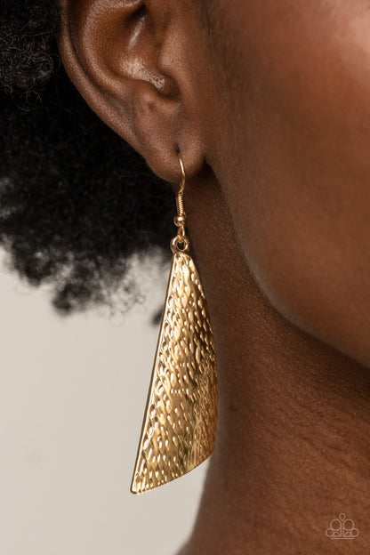 Ready The Troops - gold - Paparazzi earrings