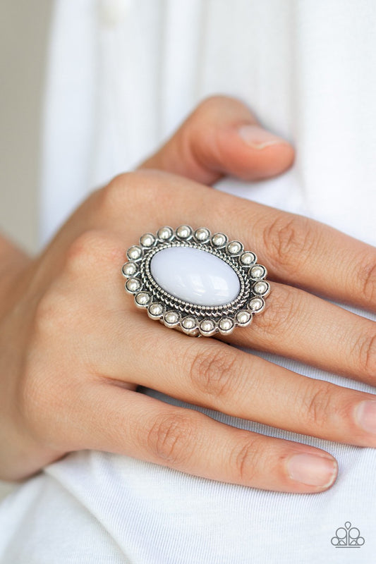 Ready to POP-silver-Paparazzi ring