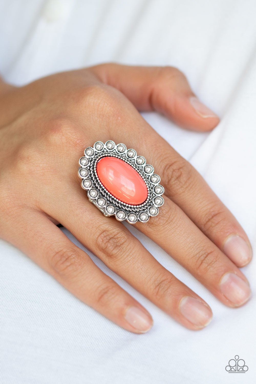 Ready to Pop-orange-Paparazzi ring