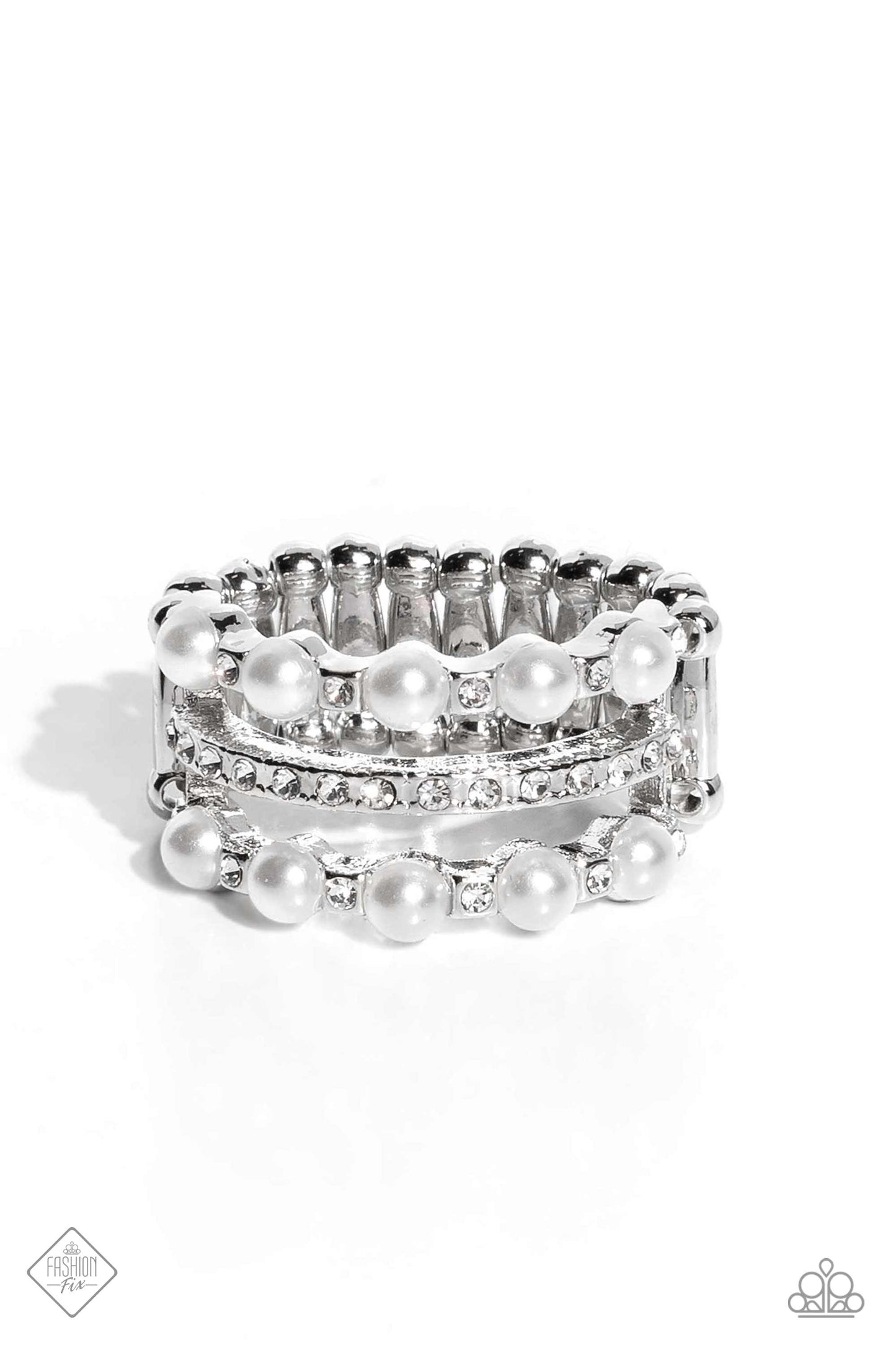 Really Bubbly - white - Paparazzi ring