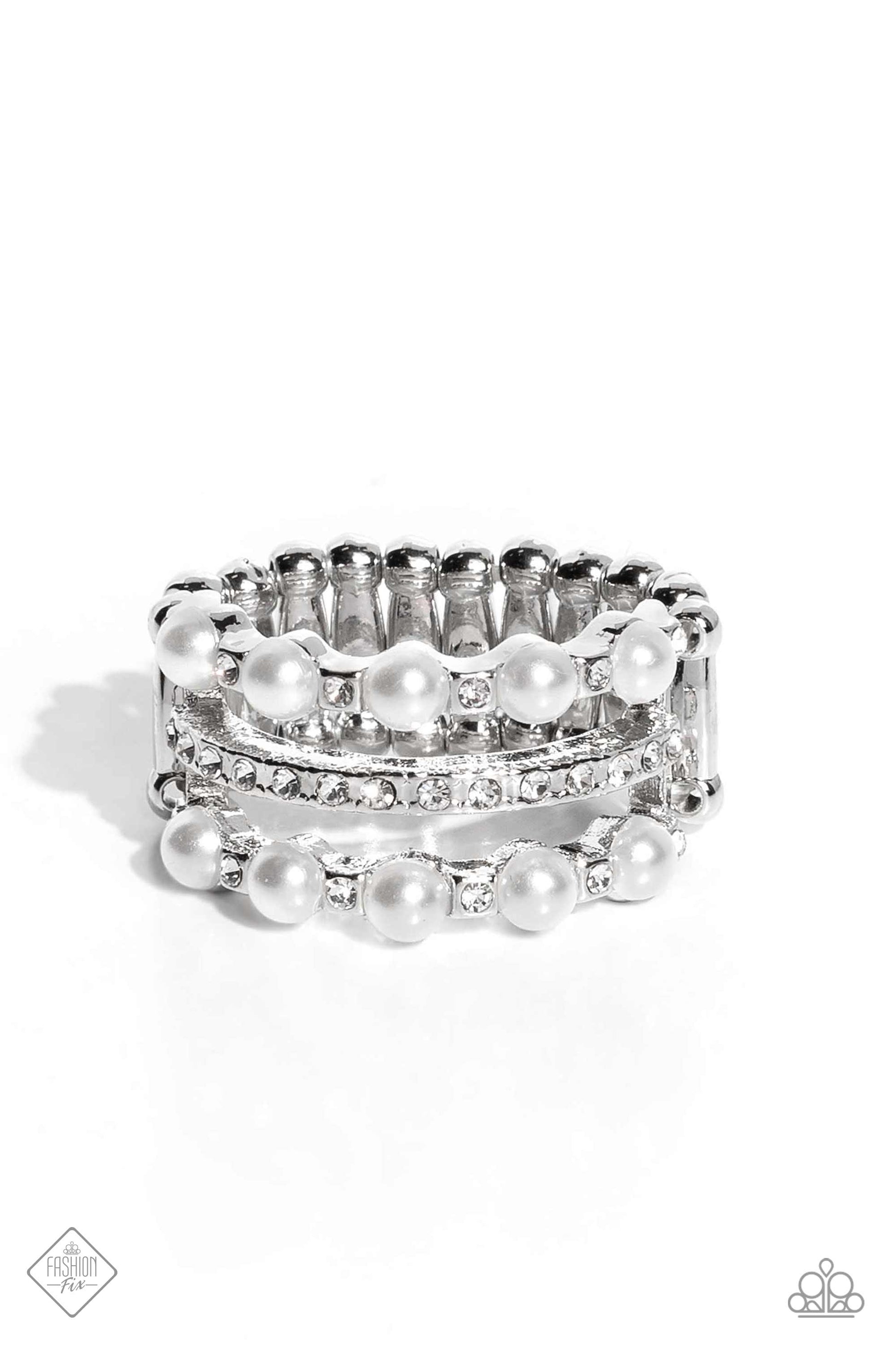 Really Bubbly - white - Paparazzi ring