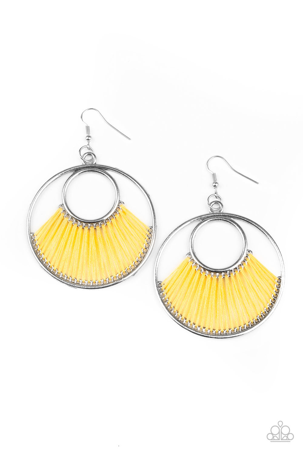 Really High-Strung - yellow - Paparazzi earrings
