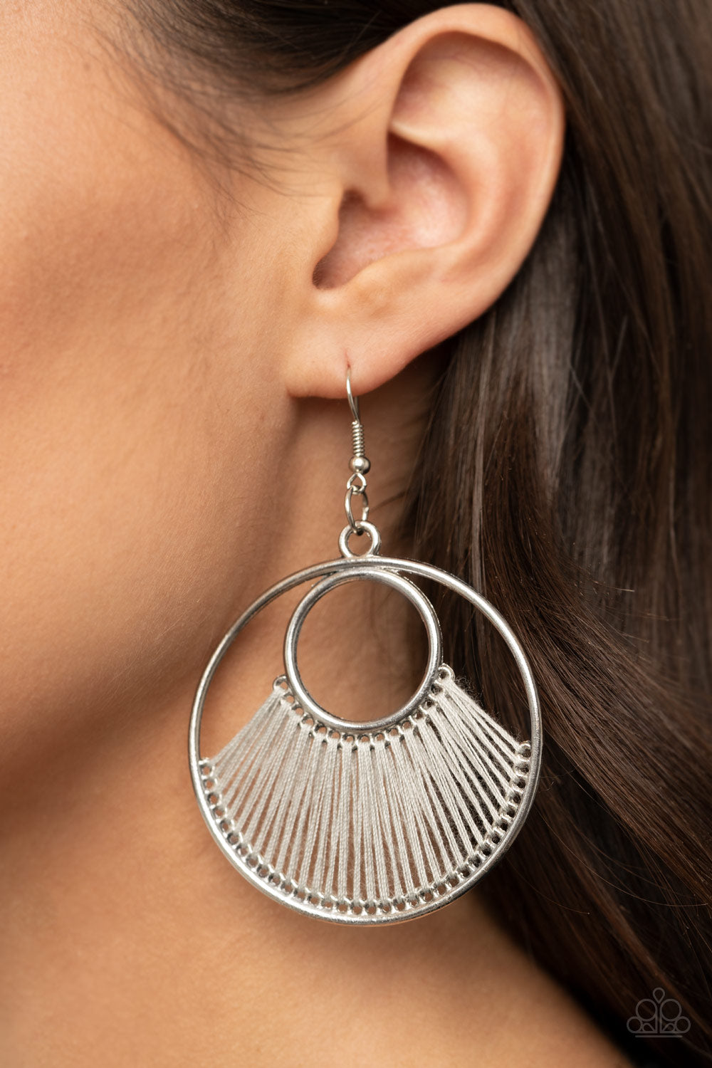 Really High Strung - silver - Paparazzi earrings