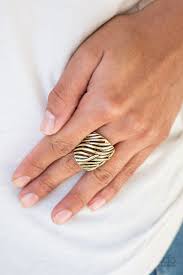 Really Riveting - brass - Paparazzi ring