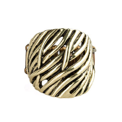 Really Riveting - brass - Paparazzi ring