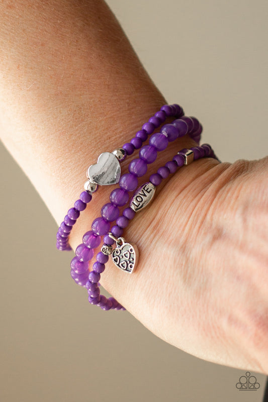 Really Romantic - purple - Paparazzi bracelet