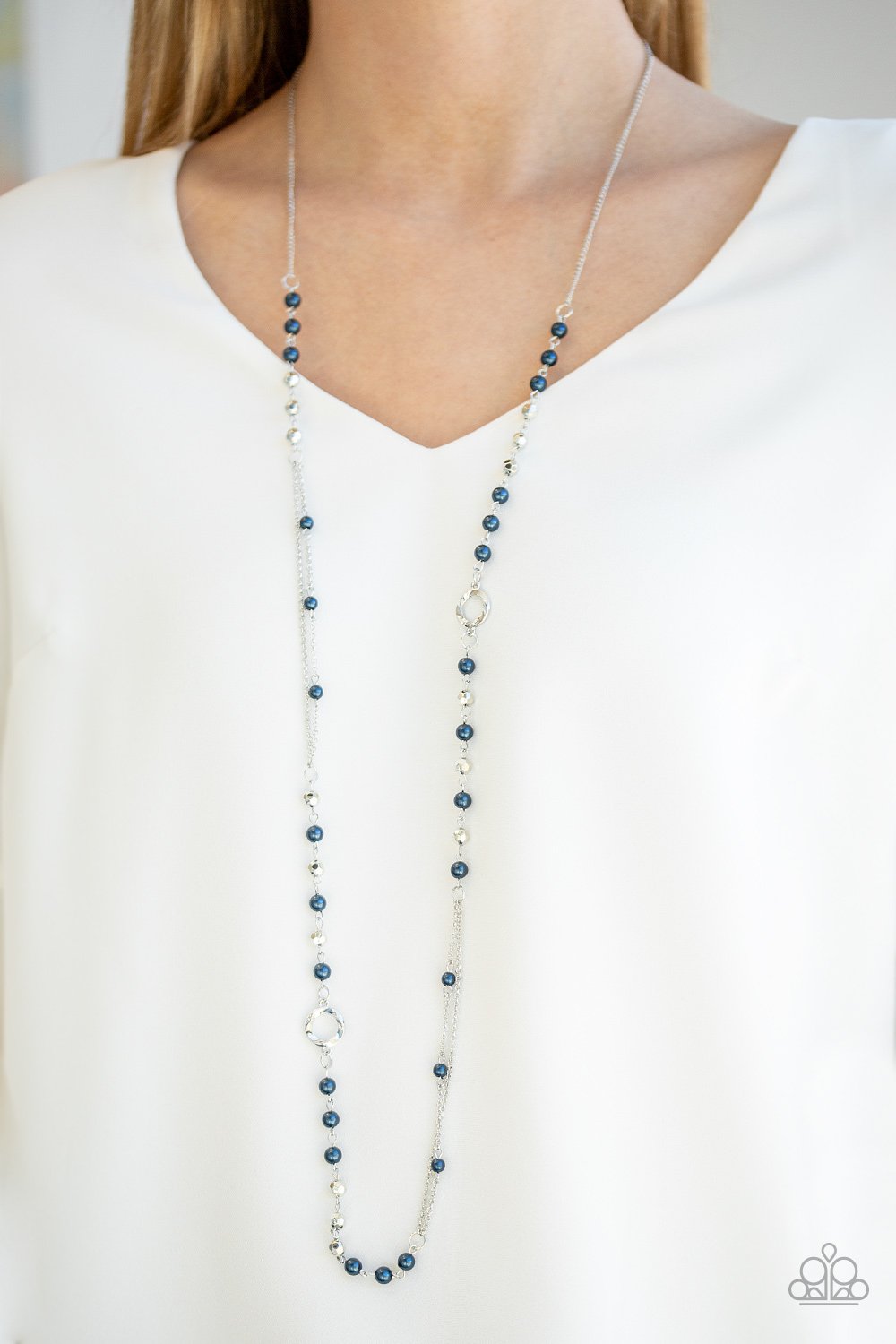 Really Refined-blue-Paparazzi necklace