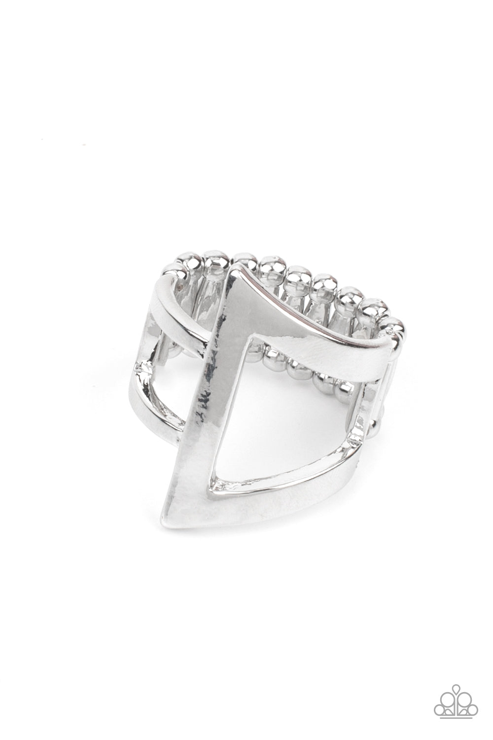 Rebel Edge - silver - Paparazzi ring