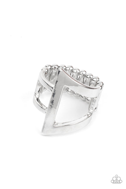 Rebel Edge - silver - Paparazzi ring