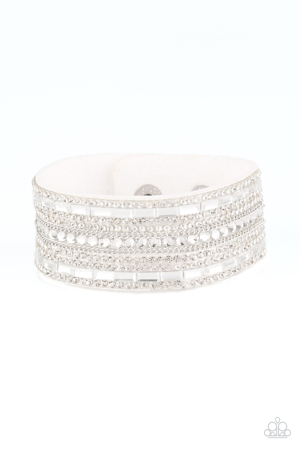 Rebel Radiance - white - Paparazzi bracelet