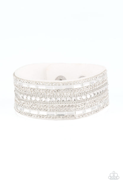Rebel Radiance - white - Paparazzi bracelet
