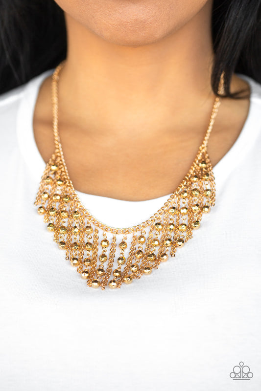 Rebel Remix - gold - Paparazzi necklace