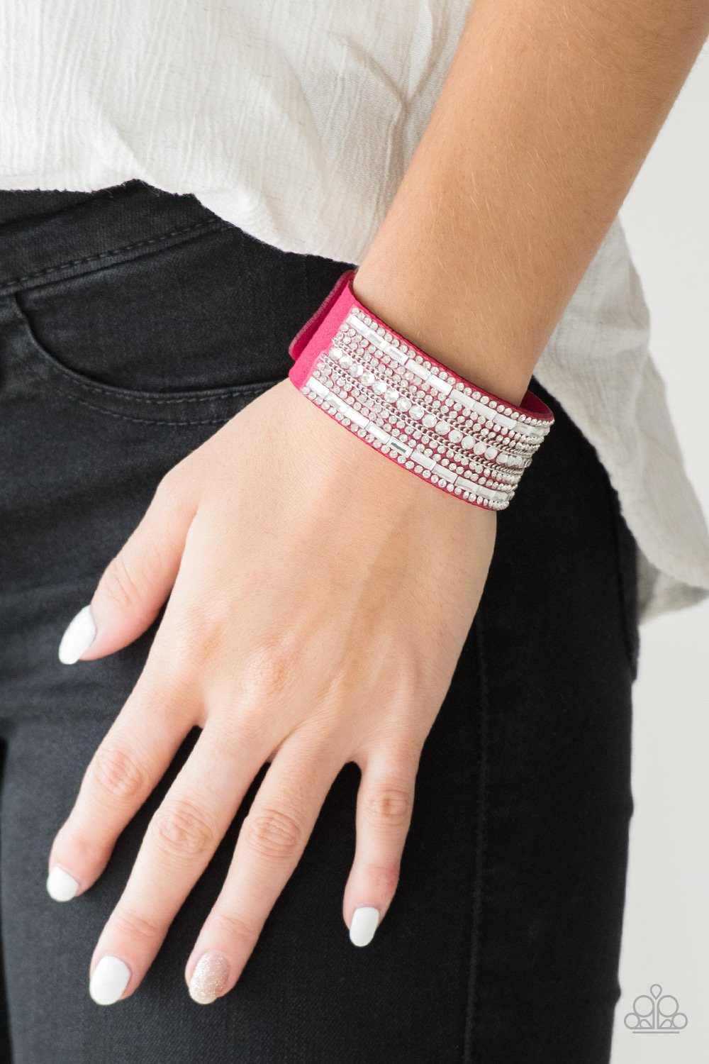 Rebel Radiance-pink-Paparazzi bracelet