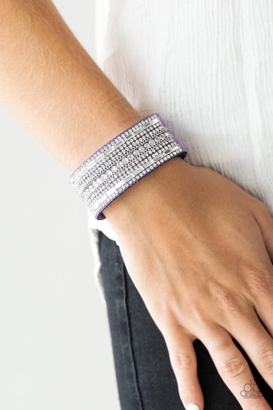 Rebel Radiance - purple - Paparazzi wrap bracelet