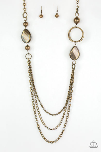 Rebels Have More Fun - brass - Paparazzi necklace