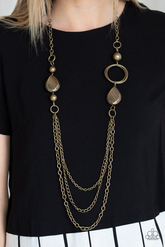Rebels Have More Fun-brass-Paparazzi necklace