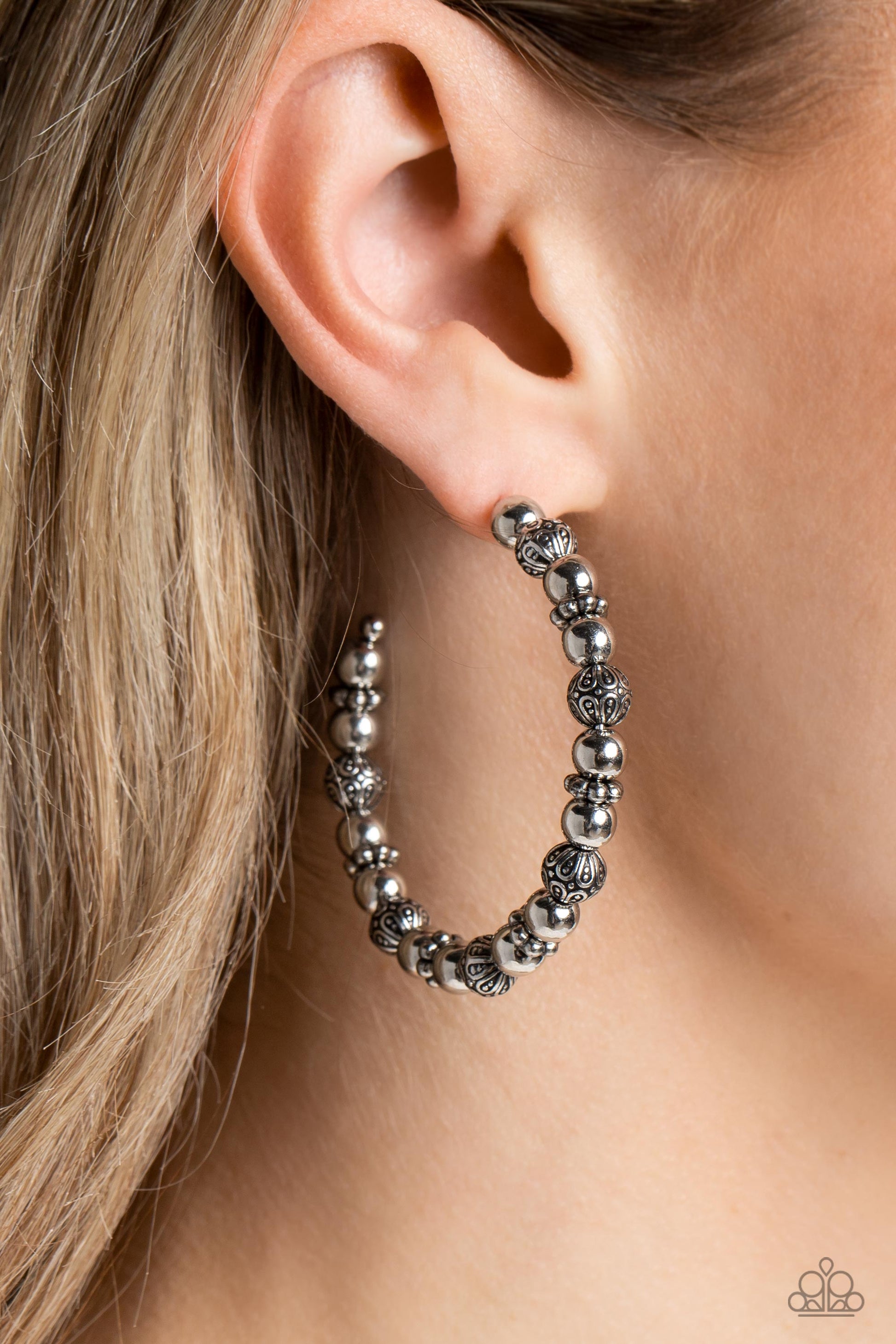 Rebuilt Ruins - silver - Paparazzi earrings