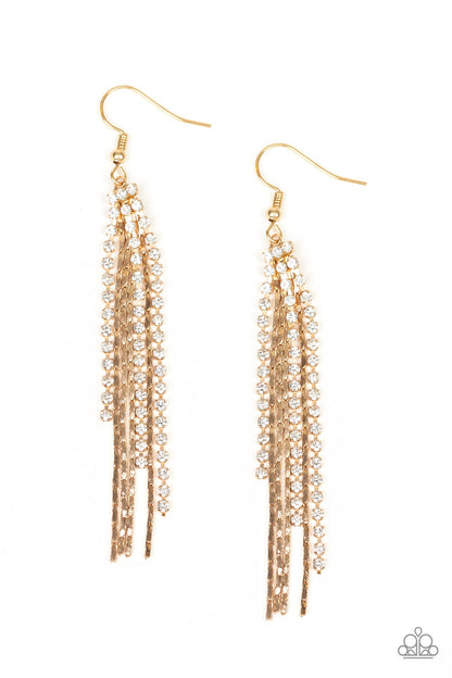 Red Carpet Bombshell - gold - Paparazzi earrings