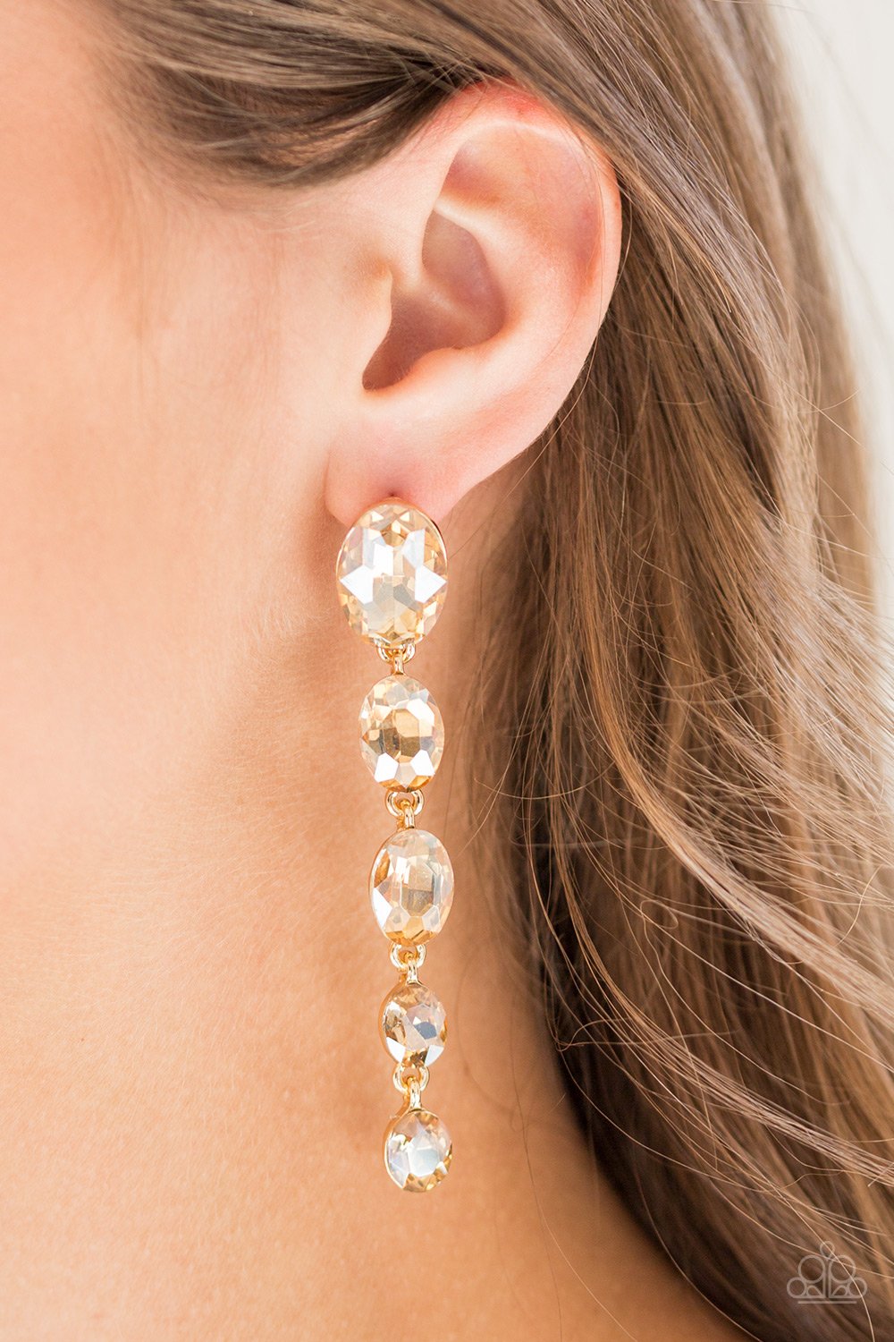 Red Carpet Radiance-gold-Paparazzi earrings