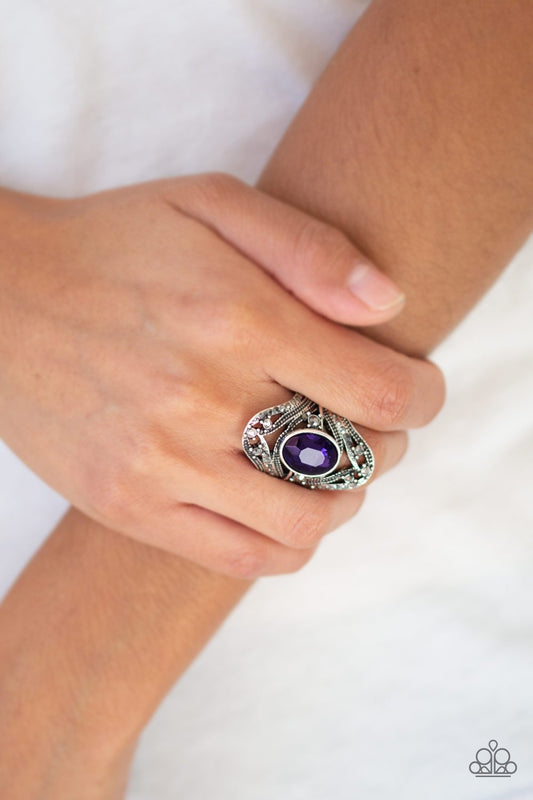 Red Carpet Rebel-purple-Paparazzi ring