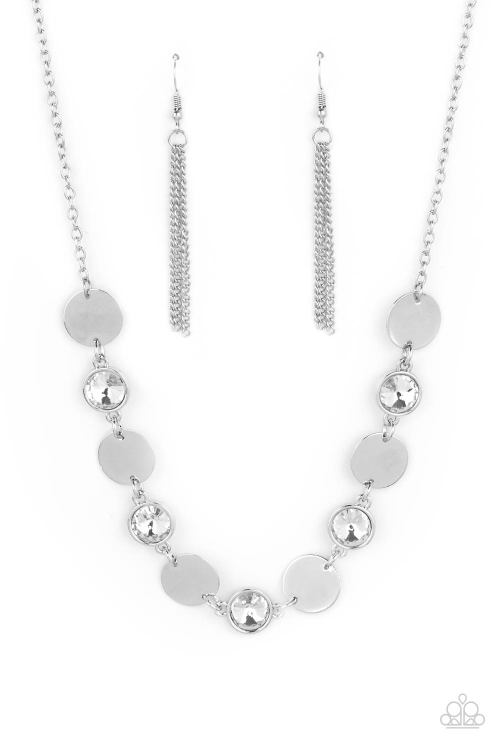 Refined Reflections - white - Paparazzi necklace