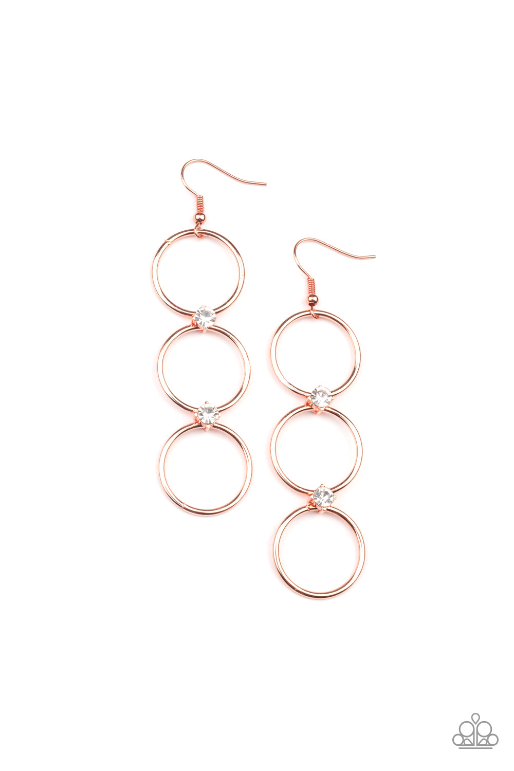 Refined Society - copper - Paparazzi earrings