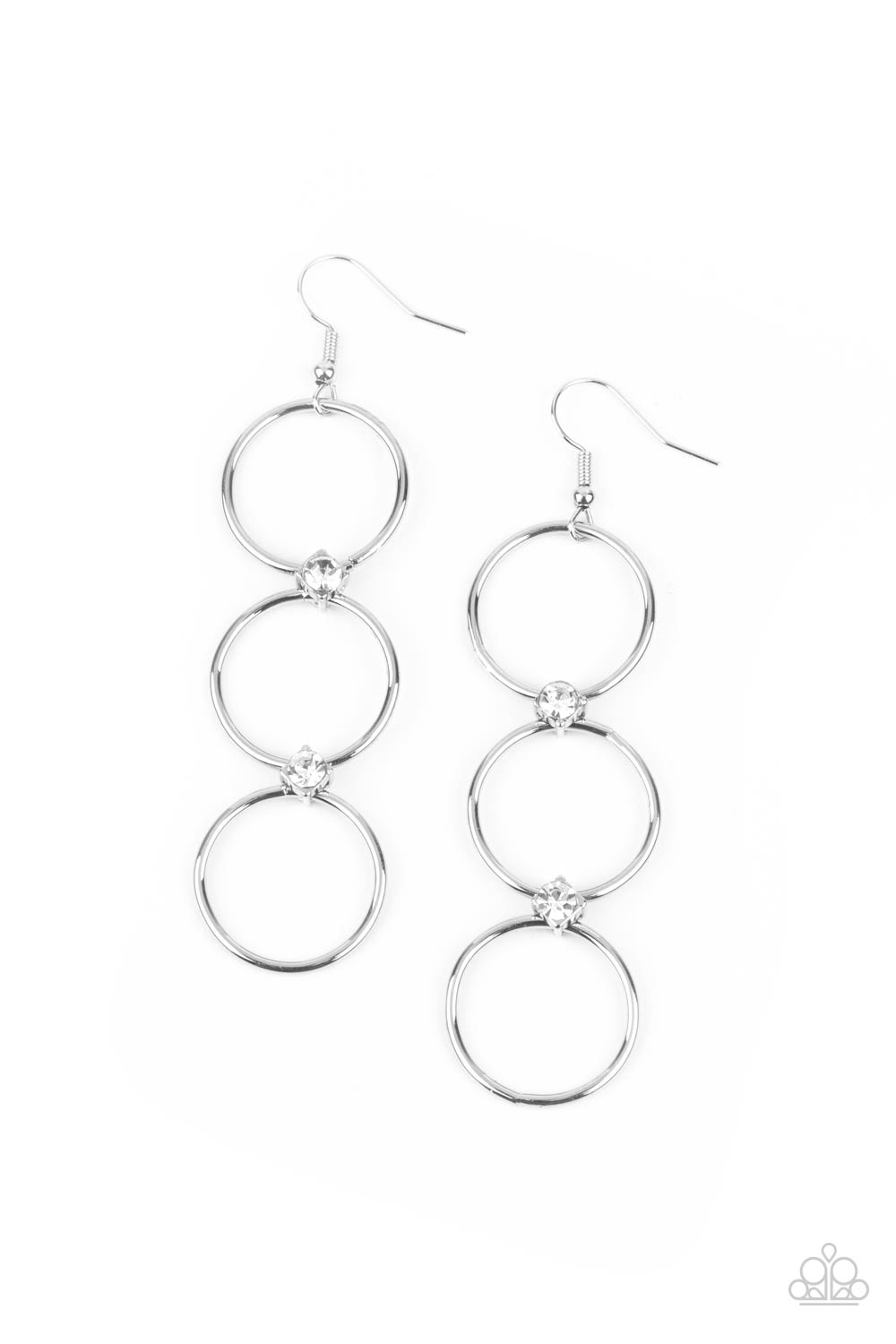 Refined Society - white - Paparazzi earrings