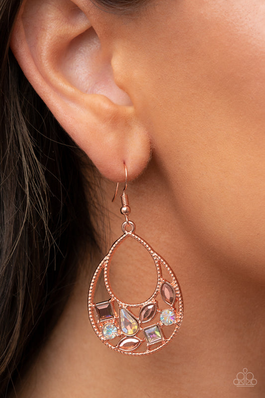 Regal Recreation - copper - Paparazzi earrings