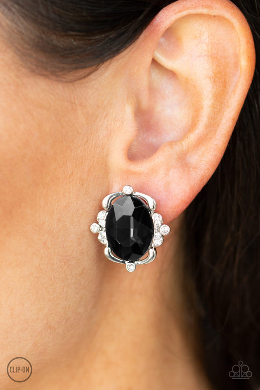 Regally Radiant - black - Paparazzi CLIP ON earrings