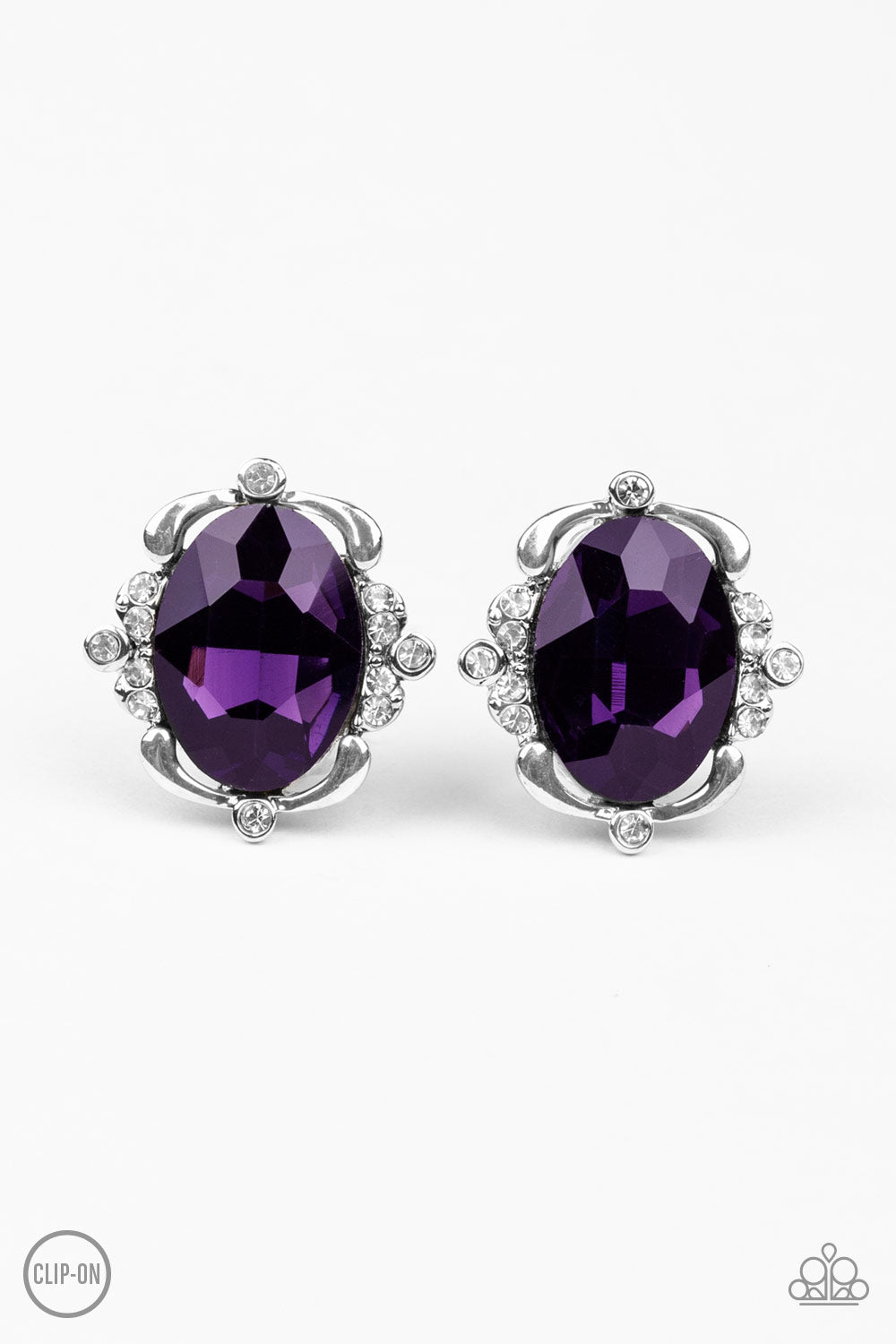 Regally Radiant - purple - Paparazzi CLIP ON earrings