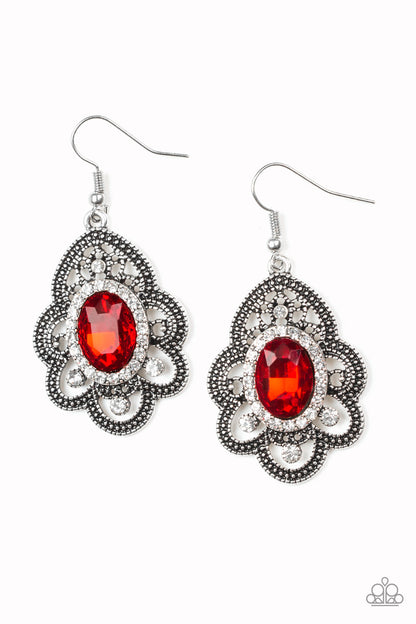 Reign Supreme - red - Paparazzi earrings