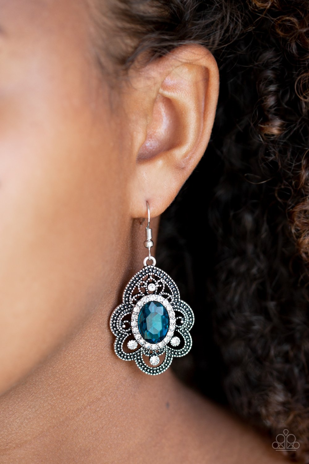 Reign Supreme-blue-Paparazzi earrings