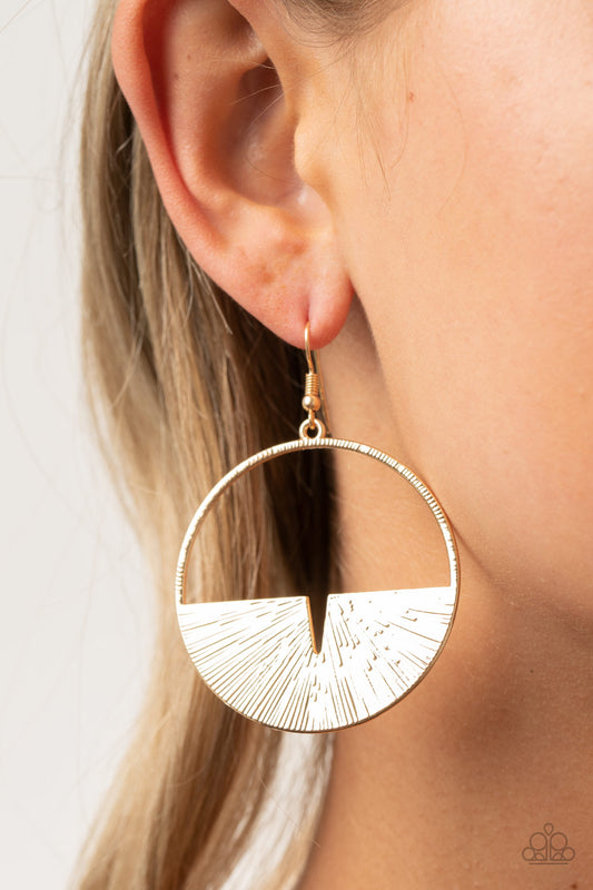 Reimagined Refinement - gold - Paparazzi earrings