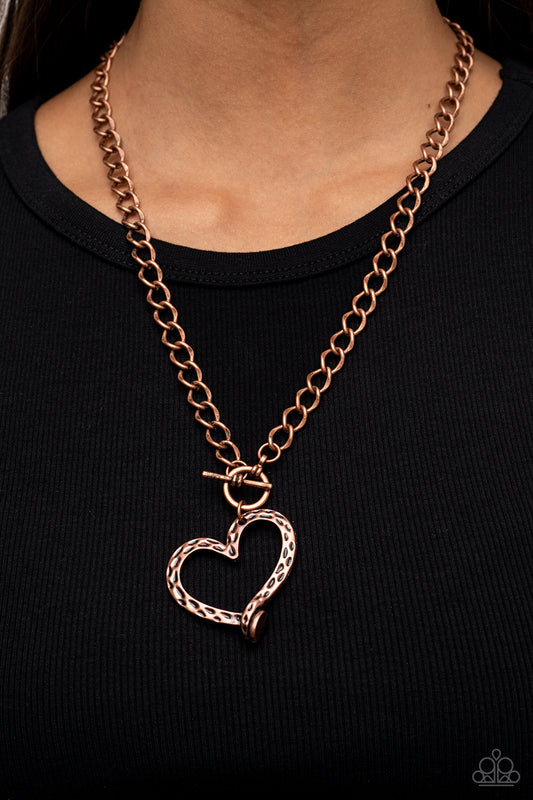 Reimagined Romance - copper - Paparazzi necklace