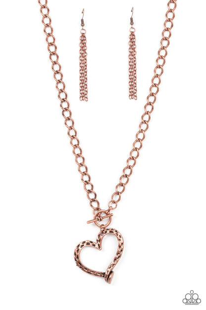Reimagined Romance - copper - Paparazzi necklace