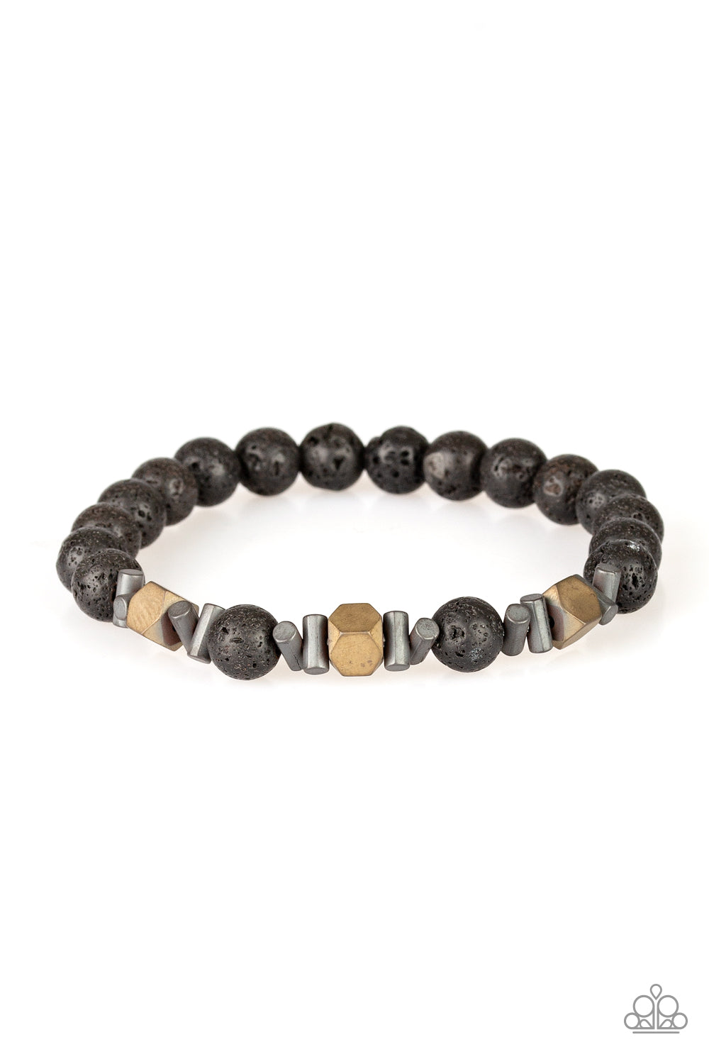 Rejuvenated - brass - Paparazzi mens bracelet