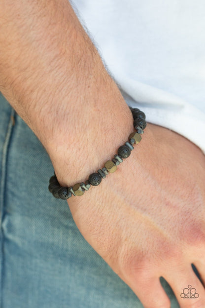 Rejuvenated-brass-Paparazzi mens bracelet