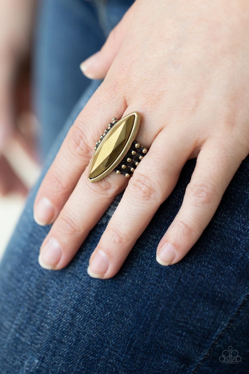 Renegade Radiance - brass - Paparazzi ring
