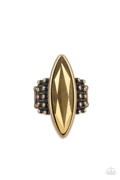 Renegade Radiance - brass - Paparazzi ring