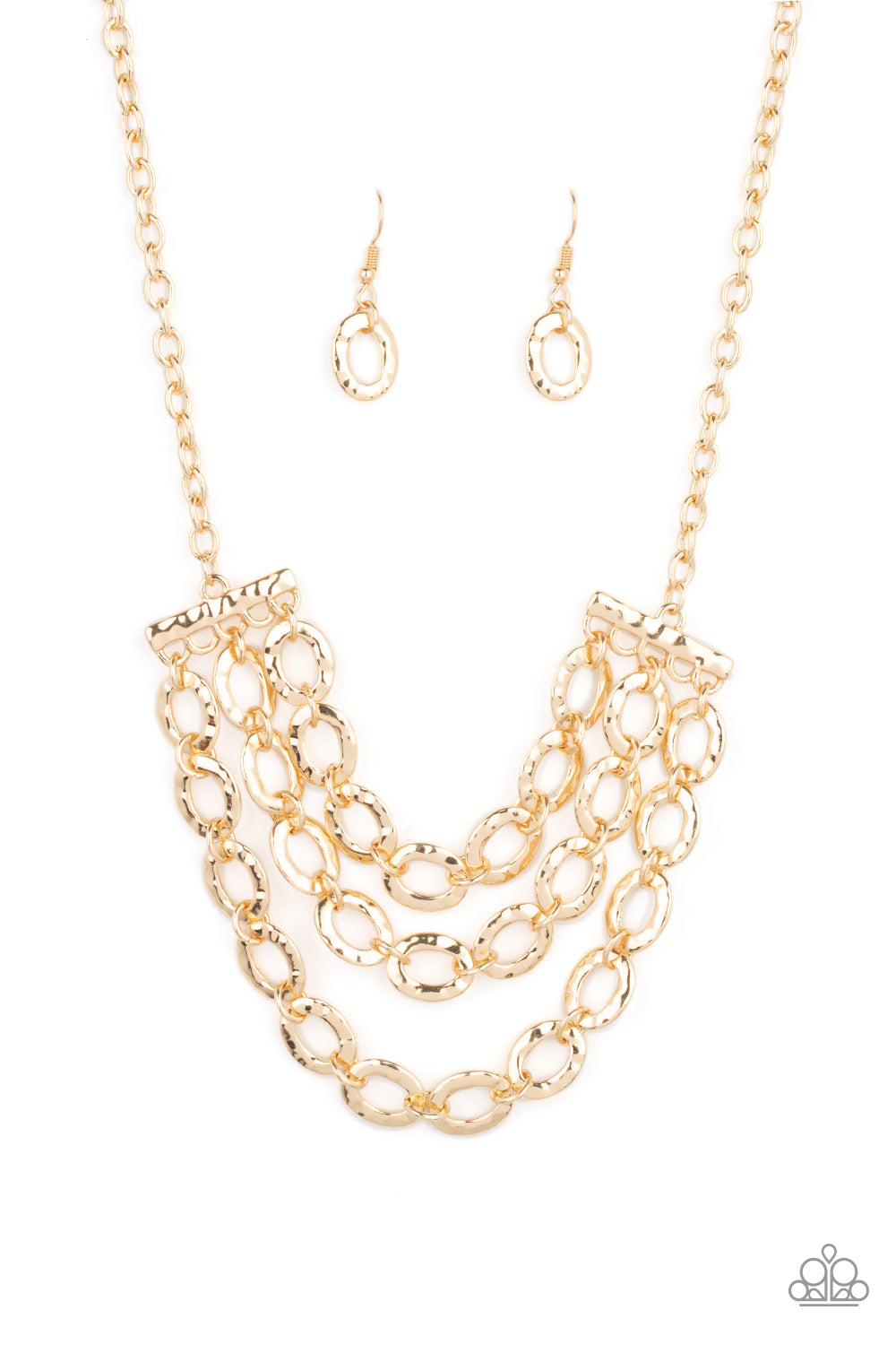 Repeat After Me - gold - Paparazzi necklace