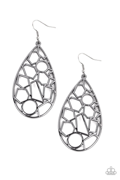 Reshape Radiance - black - Paparazzi earrings