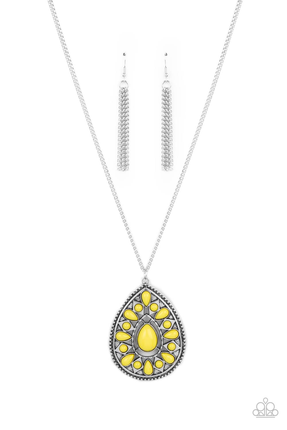 Retro Prairies - yellow - Paparazzi necklace