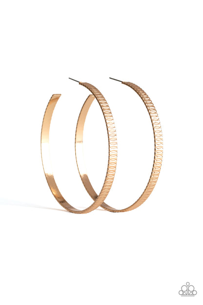 Retro Rebellion - gold - Paparazzi earrings