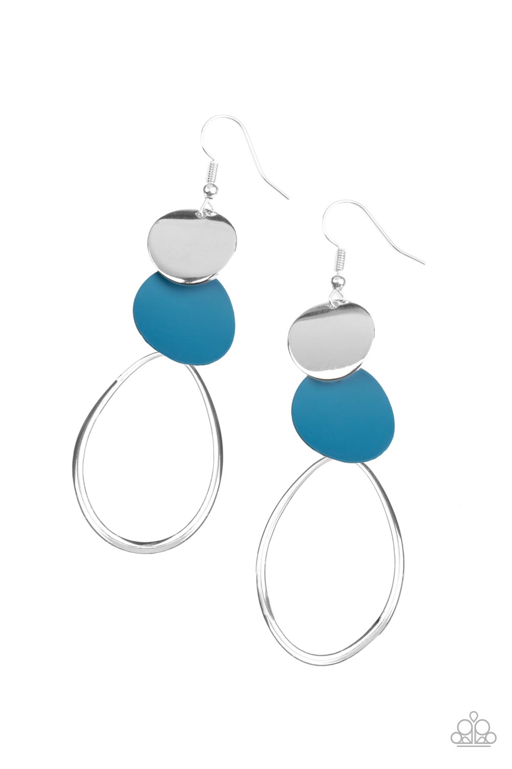 Retro Reception - blue - Paparazzi earrings