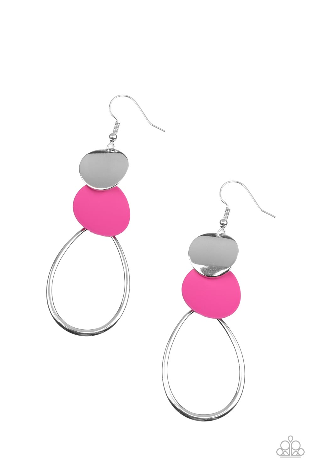 Retro Reception - pink - Paparazzi earrings