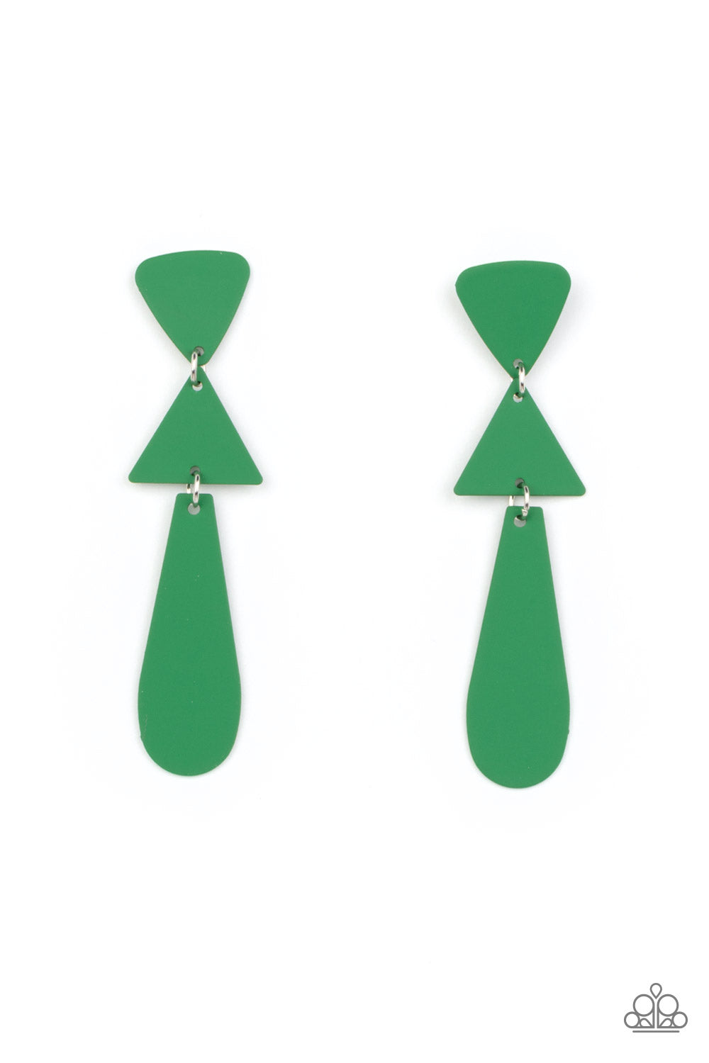 Retro Redux - green - Paparazzi earring
